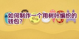 如何制作一个用树叶编织的钱包？