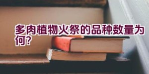 多肉植物火祭的品种数量为何？