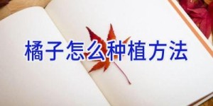 橘子怎么种植方法