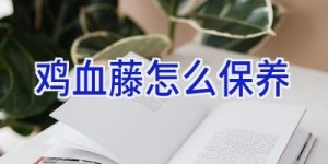 鸡血藤怎么保养