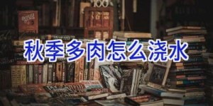 秋季多肉怎么浇水