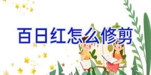 百日红怎么修剪