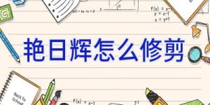 艳日辉怎么修剪