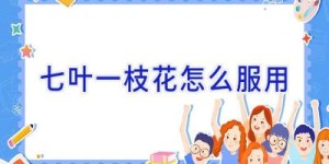 七叶一枝花怎么服用