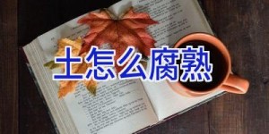 土怎么腐熟