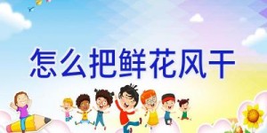 怎么把鲜花风干