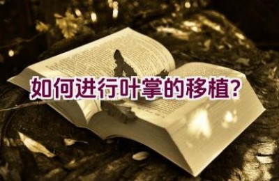 如何进行叶掌的移植？