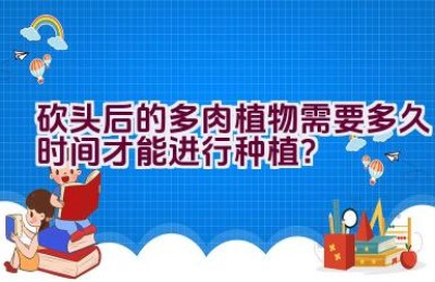 砍头后的多肉植物需要多久时间才能进行种植？
