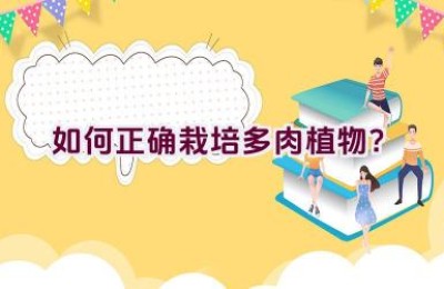 如何正确栽培多肉植物？