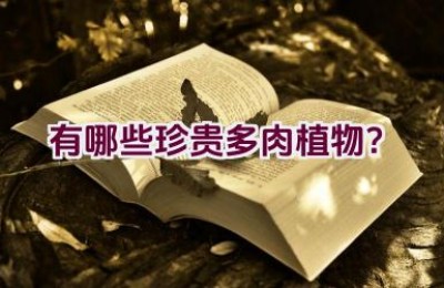 有哪些珍贵多肉植物？