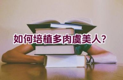 如何培植多肉虞美人？