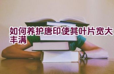 如何养护唐印使其叶片宽大丰满