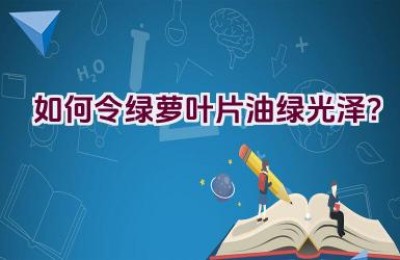 如何令绿萝叶片油绿光泽？