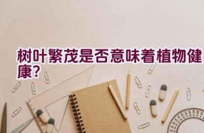 树叶繁茂是否意味着植物健康？