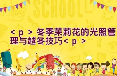 冬季茉莉花的光照管理与越冬技巧