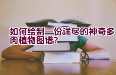 如何绘制一份详尽的神奇多肉植物图谱？