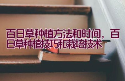 百日草种植方法和时间，百日草种植技巧和栽培技术