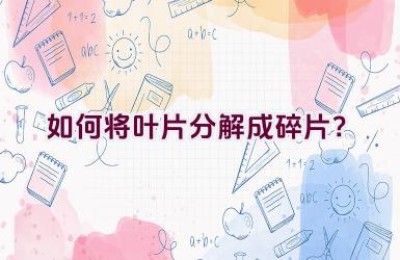 如何将叶片分解成碎片？