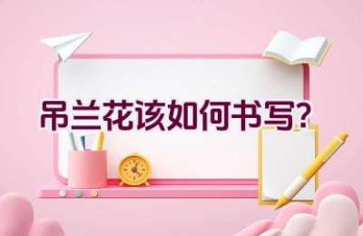 吊兰花该如何书写？