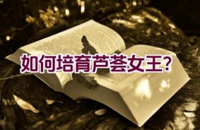 如何培育芦荟女王？