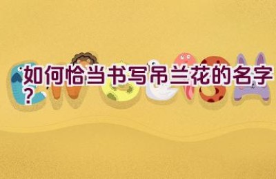 如何恰当书写吊兰花的名字？