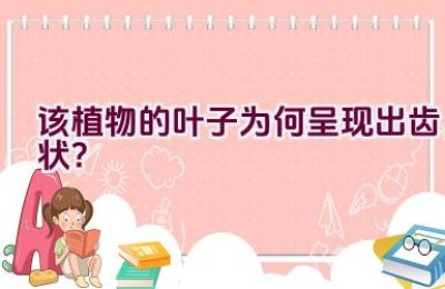 该植物的叶子为何呈现出齿状？