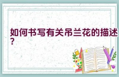 如何书写有关吊兰花的描述？