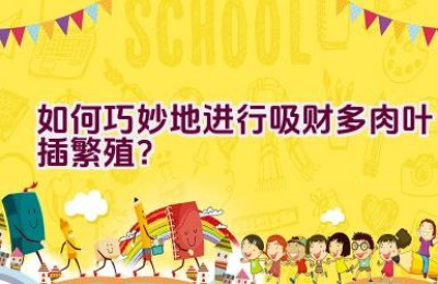 如何巧妙地进行吸财多肉叶插繁殖？