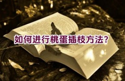 如何进行桃蛋插枝方法？