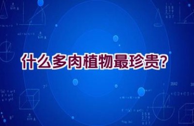 什么多肉植物最珍贵？