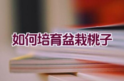 如何培育盆栽桃子