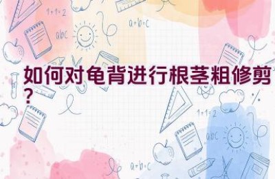 如何对龟背进行根茎粗修剪？