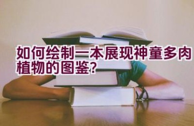 如何绘制一本展现神童多肉植物的图鉴？