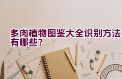 多肉植物图鉴大全识别方法有哪些？