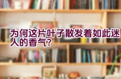为何这片叶子散发着如此迷人的香气？