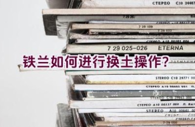 铁兰如何进行换土操作？