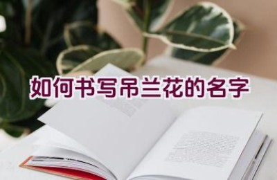 如何书写吊兰花的名字