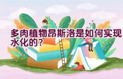 多肉植物昂斯洛是如何实现水化的？