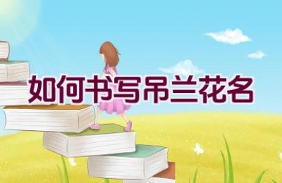 如何书写吊兰花名