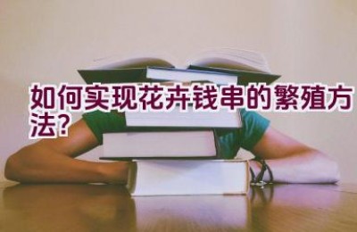 如何实现花卉钱串的繁殖方法？