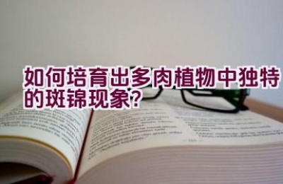 如何培育出多肉植物中独特的斑锦现象？