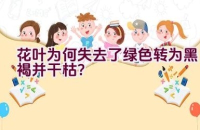 花叶为何失去了绿色转为黑褐并干枯？