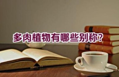 多肉植物有哪些别称？