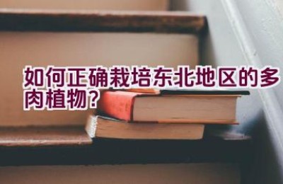如何正确栽培东北地区的多肉植物？