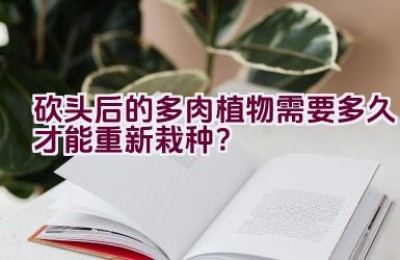 砍头后的多肉植物需要多久才能重新栽种？