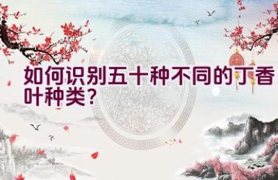 如何识别五十种不同的丁香叶种类？