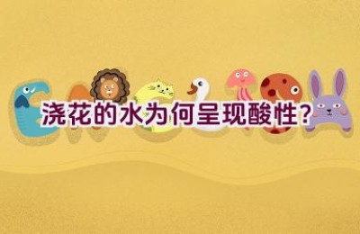 浇花的水为何呈现酸性？
