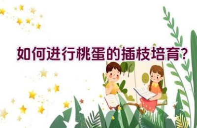 如何进行桃蛋的插枝培育？