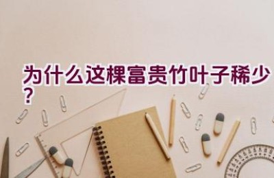 为什么这棵富贵竹叶子稀少？