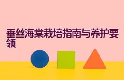 垂丝海棠栽培指南与养护要领